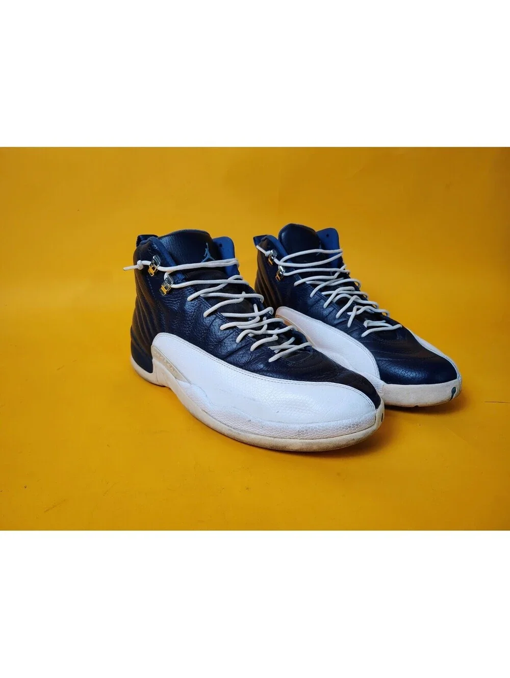 2012 Nike Air Jordan 12 Retro Obsidian Navy Blue White 130690-410 Men's Size 13